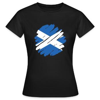 Drapeau écossais Drapeau écossais Alba GB Royaume-Uni - T-shirt Femme - noir - Devant - AI Model Female 172 dark (172cm)