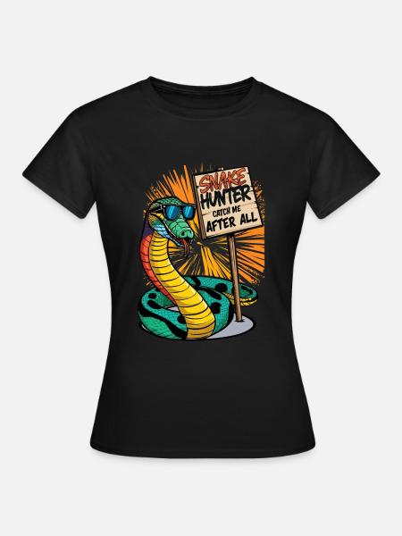 Coole Schlange - Frauen T-Shirt - Schwarz