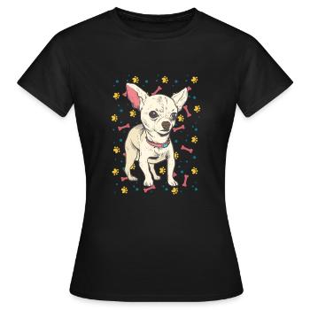 Chihuahua - T-shirt Femme - noir - Devant - AI Model Female 172 dark (172cm)