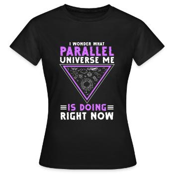 Sterne Raumschiff Kosmos - Frauen T-Shirt - Schwarz - Vorne - AI Model Female 172 dark (172cm)