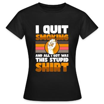 Tabagisme à la nicotine Santé - T-shirt Femme - noir - Devant - AI Model Female 172 dark (172cm)