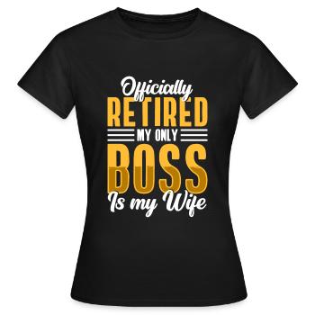 Pension de grand-père retraité Retraite - T-shirt Femme - noir - Devant - AI Model Female 172 dark (172cm)