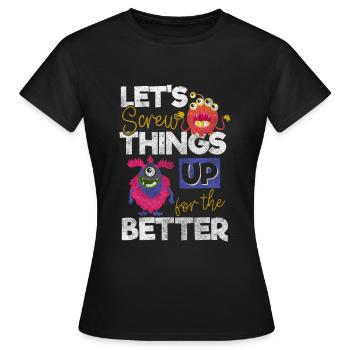 Les monstres effraient terriblement mignons - T-shirt Femme - noir - Devant - AI Model Female 172 dark (172cm)