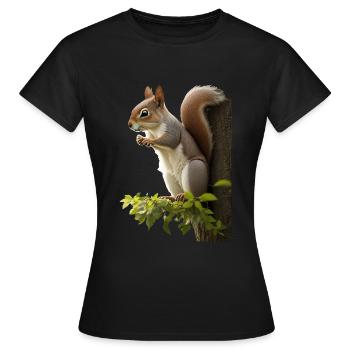 Squirrel - Women's T-Shirt - black - Front - AI Model Female 172 dark (172cm)