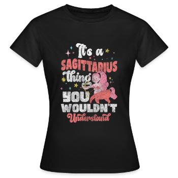 Sternzeichen Geburt Aberglauben - Frauen T-Shirt - Schwarz - Vorne - AI Model Female 172 dark (172cm)