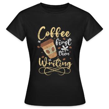 Autor Wissen Roman Krimi - Frauen T-Shirt - Schwarz - Vorne - AI Model Female 172 dark (172cm)