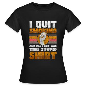 Cherchez la discipline, ne fumez pas - T-shirt Femme - noir - Devant - AI Model Female 172 dark (172cm)