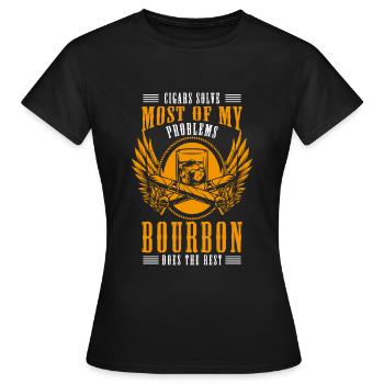 Fumer de la nicotine Interdiction de fumer Santé - T-shirt Femme - noir - Devant - AI Model Female 172 dark (172cm)