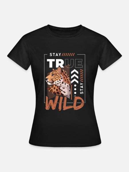 Afrika Großkatze - Frauen T-Shirt - Schwarz