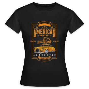 Klassiker Automobil Musclecar Baujahr - Frauen T-Shirt - Schwarz - Vorne - AI Model Female 172 dark (172cm)