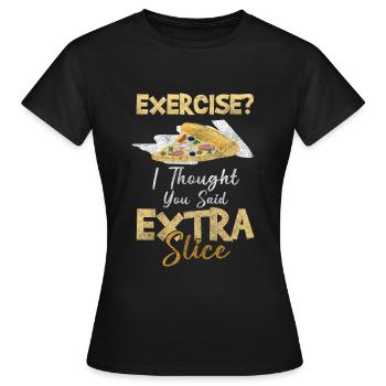 Pizzeria Pizzastück Liebe - Frauen T-Shirt - Schwarz - Vorne - AI Model Female 172 dark (172cm)