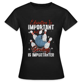 Bowling Sieger Bowling Verein - Frauen T-Shirt - Schwarz - Vorne - AI Model Female 172 dark (172cm)