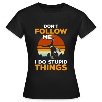 Freerunning Course Fitness - T-shirt Femme - noir - Devant - AI Model Female 172 dark (172cm)