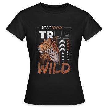 Predator Wilderness Wild Animal Nature - Women's T-Shirt - black - Front - AI Model Female 172 dark (172cm)