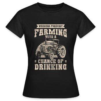 Agriculteur Carrière Récolte Vie à la campagne - T-shirt Femme - noir - Devant - AI Model Female 172 dark (172cm)