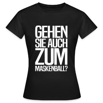 Maskenball Corona Maske Statement Humor Demo - Frauen T-Shirt - Schwarz - Vorne - AI Model Female 172 dark (172cm)