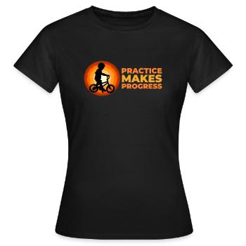 Practice makes progress - Women's T-Shirt - black - Front - AI Model Female 172 dark (172cm)