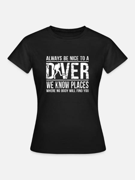 Scuba Diving Funny Diver Gift - Frauen T-Shirt - Schwarz
