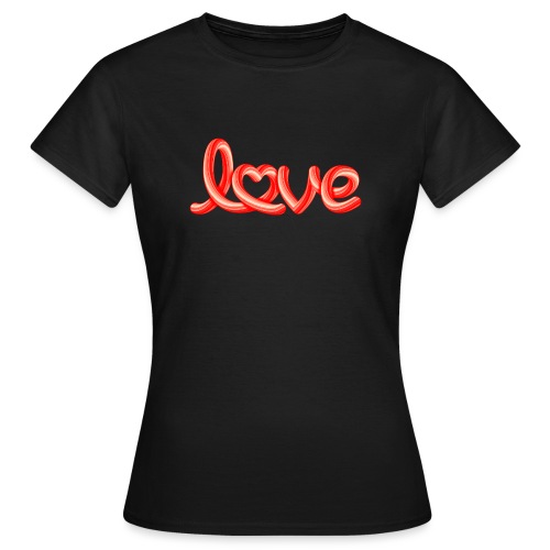 Love script with heart - Frauen T-Shirt