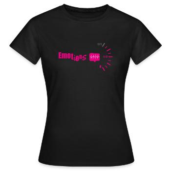 Emotionen heizen an - Frauen T-Shirt - Schwarz - Vorne - AI Model Female 172 dark (172cm)