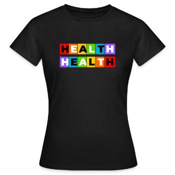 Health - Women's T-Shirt - black - Front - AI Model Female 172 dark (172cm)