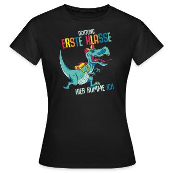 Schulkind Erste Klasse Schulanfänger Schulstart - Frauen T-Shirt - Schwarz - Vorne - AI Model Female 172 dark (172cm)