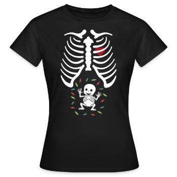 Schwangere Mutter | Halloween-Kostüm - Frauen T-Shirt - Schwarz - Vorne - AI Model Female 172 dark (172cm)