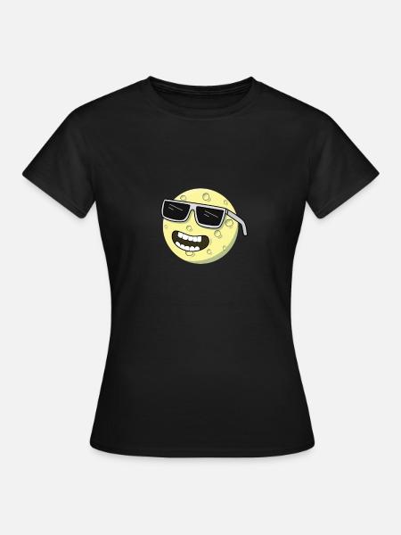 Moon sunglasses laugh - Women's T-Shirt - black