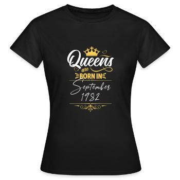 Septembre 1982 - cadeau du 40e anniversaire. Génial. - T-shirt Femme - noir - Devant - AI Model Female 172 dark (172cm)