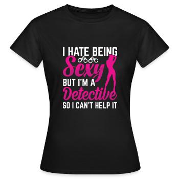 Forensics - Kripo Polizei Forensic Science - Women's T-Shirt - black - Front - AI Model Female 172 dark (172cm)