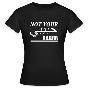 NOT YOUR HABIBI - T-shirt Femme - noir - Devant - AI Model Female 172 dark (172cm)