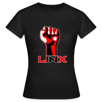 Linx Faust Links Linke - Frauen T-Shirt - Schwarz - Vorne - AI Model Female 172 dark (172cm)
