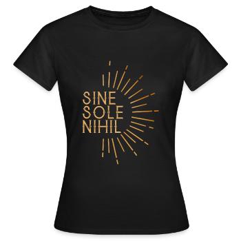 Sine Sole Nihil Latin Quote Sun Sunshine - Women's T-Shirt - black - Front - AI Model Female 172 dark (172cm)