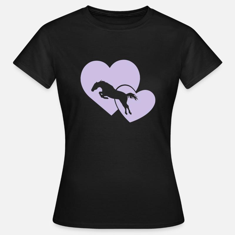 jumping Hearts - Women's T-Shirt - black