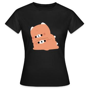 Tabby Cat Couple - Women's T-Shirt - black - Front - AI Model Female 172 dark (172cm)