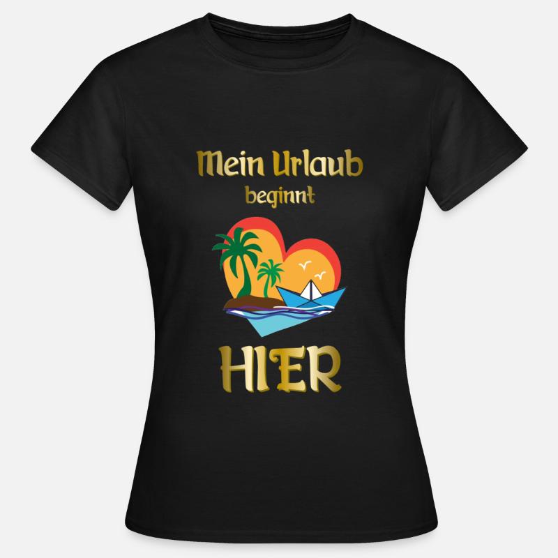 MES VACANCES COMMENCENT ICI * VACANCES * VACANCES - T-shirt Femme - noir