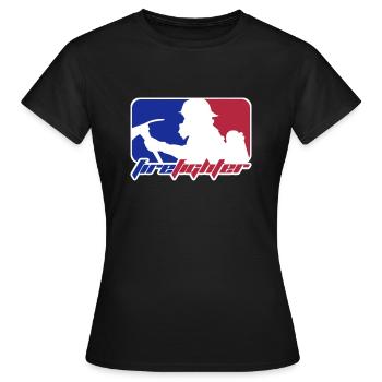 firefighter - Frauen T-Shirt - Schwarz - Vorne - AI Model Female 172 dark (172cm)