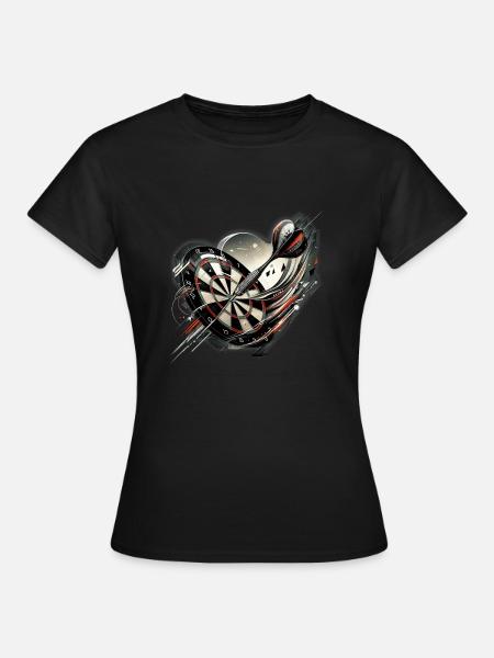Dart spielen am Dartboard - Frauen T-Shirt - Schwarz