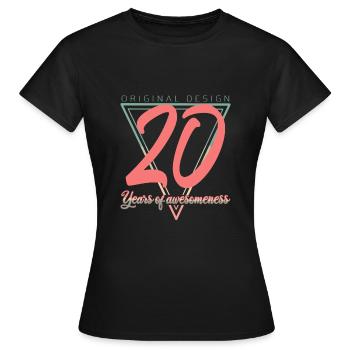 20 Zwanzig Twenty - Frauen T-Shirt - Schwarz - Vorne - AI Model Female 172 dark (172cm)