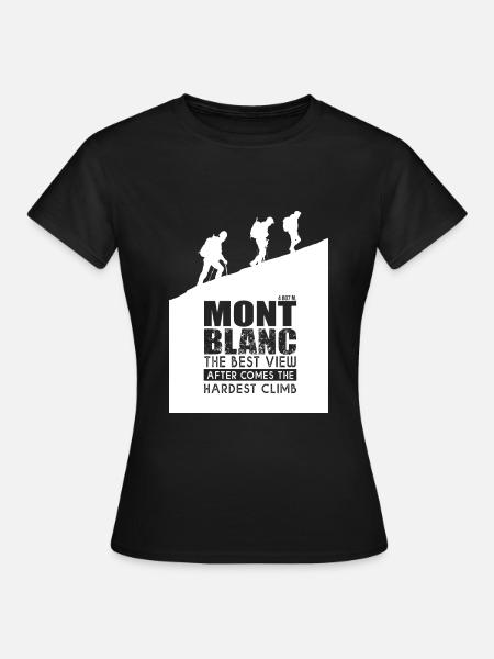 Alpiniste Mont Blanc Sport montagne alpinisme - T-shirt Femme - noir