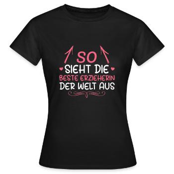 Kindererziehung Kita Tagesmutter Erzieherin - Frauen T-Shirt - Schwarz - Vorne - AI Model Female 172 dark (172cm)