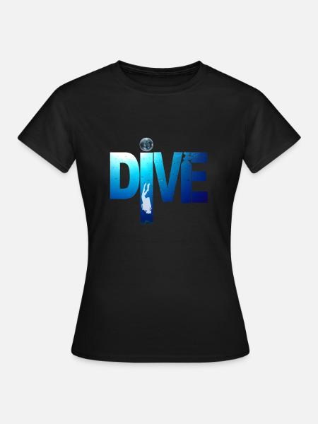 Plongée sous marine bio Fond ocean : DIVE - T-shirt Femme - noir