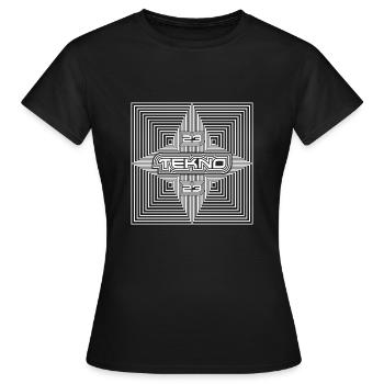 Tekno 23 Illusion / Illusion - Women's T-Shirt - black - Front - AI Model Female 172 dark (172cm)