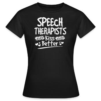 Orthophonie Orthophoniste Orthophonie Éducation linguistique - T-shirt Femme - noir - Devant - AI Model Female 172 dark (172cm)