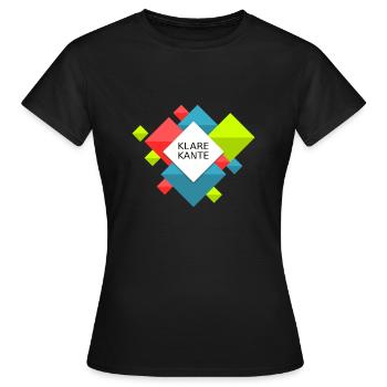 Klare Kante - Frauen T-Shirt - Schwarz - Vorne - AI Model Female 172 dark (172cm)
