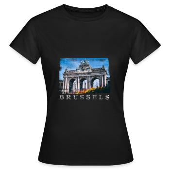 Brussels | Cinquantenaire - Women's T-Shirt - black - Front - AI Model Female 172 dark (172cm)