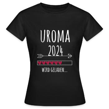 werdende Uroma 2024 Schwangerschaft Uromi Geschenk - Frauen T-Shirt - Schwarz - Vorne - AI Model Female 172 dark (172cm)