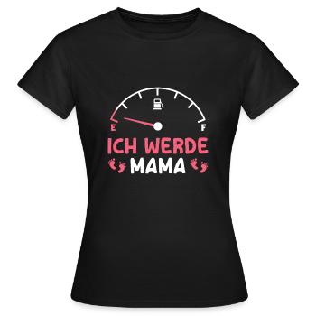 Ich werde Mama Schwangerschaft Werdende Mutter - Frauen T-Shirt - Schwarz - Vorne - AI Model Female 172 dark (172cm)
