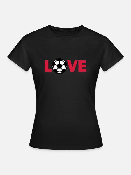 Calcio – Love (I Love Football) - Maglietta da donna - nero