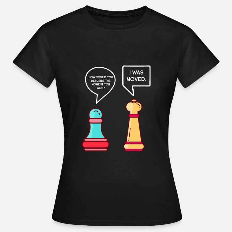 Funny chess pieces - Women's T-Shirt - black